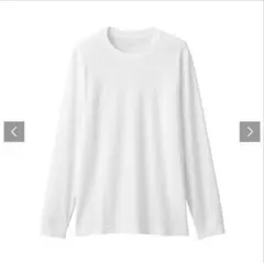 【白黒1枚ずつセット】無印良品　あったか綿　厚手　クルーネック長袖Ｔシャツ