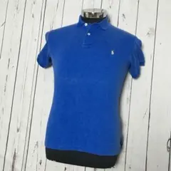 POLOラルフローレン★半袖ポロシャツ【S】スモールポニー/ブルー◆MA34