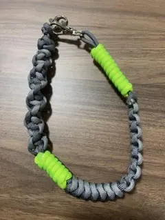 パラコード スマホショルダーストラップ グレー ネオンイエロー
