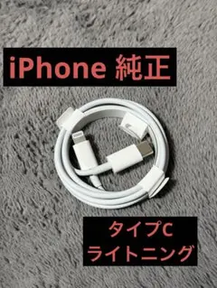 iPhone 充電器 ライトニングケーブル タイプC 純正