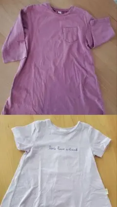 ◆2点セット◆ 七分袖ワンピース・半袖Tシャツ 100 110 120cm