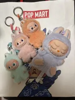 POP MART LABUBU ぬいぐるみ キーホルダー 4点セット