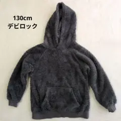 グレー フリース フード付きパーカー　devirock