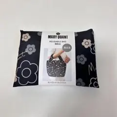 【新品】MARY QUANT エコバッグ ミニ コンパクト収納 洗濯可 ブラック