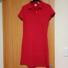 GAP ポロワンピース レッド Sサイズ