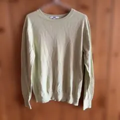 UNIQLO 黄緑 クルーネックセーター Lサイズ