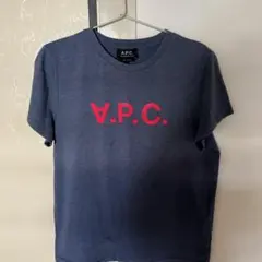 A.P.C. ネイビー ロゴTシャツ M