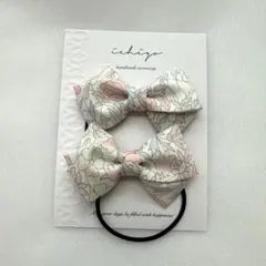 No.384 ハンドメイド　キッズヘアゴム　リバティプリント