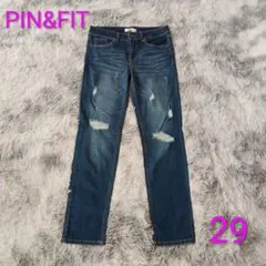 PIN&FIT ダメージジーパン 29 M