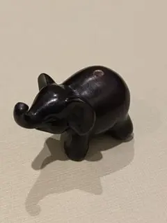 黒い木製の象　お香立て