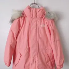 x*x様 ノースフェイス　キッズ　中綿ジャケット　ファー付き　120 ピンク　古