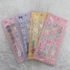 【正規品】 サンリオ おはじきふうシール 5種セット サンスター文具 おはじき風