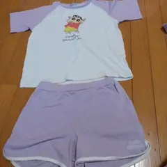 クレヨンしんちゃん パジャマ 白・紫