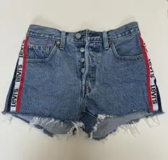 Levi's デニム ショートパンツ サイドロゴ ウエスト61cm