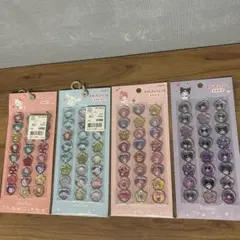 正規品　サンリオ　おはじきふうシール　4種セット　キティ　マイメロ　クロミ