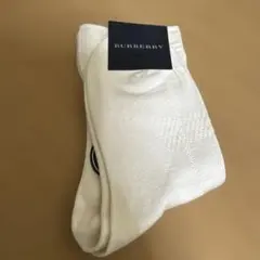 BURBERRY ホワイト チェック柄 ソックス