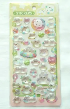 ボンボンシール　3Dステッカー　ぷくぷく・ぷっくりシール　シマエナガ　しまえなが