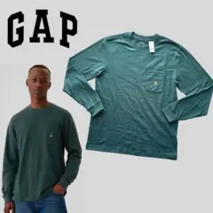 新品 GAP ブラナンベア刺繍 長袖Tシャツ グリーン XS (ユニセックス)