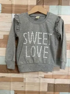 韓国子供服　トップス　スゥエット　95〜105cm 肩フリル