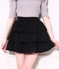 apres jour 3段ティアードミニスカート