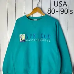 USA古着 80s～90s USA製 リバースウィーブタイプ 厚手前Ｖスウェット