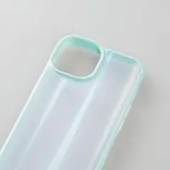 エレコム iPhone 14 13 ハイブリッドケース オーロラ グリーン