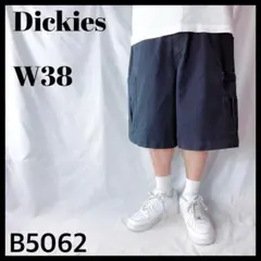 古着 ディッキーズ チノ カーゴ ハーフパンツ バギーショーツ 黒 38インチ