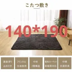 床暖房ホットカーペット対応 こたつ敷き 長方形140x190cm ラッグマット