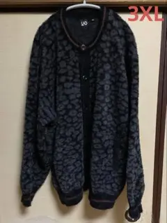 GU UNDERCOVER シャギークルーネックカーディガン BLACK 3XL