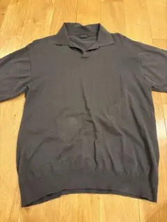 ダークグレー コットンポロシャツ Lサイズ