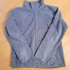 ユニクロ　グレー 　フリース フルジップジャケット　L