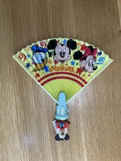 ミッキーマウス 扇子フィギュア付き