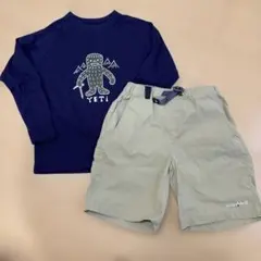 mont-bell YETI長袖Tシャツ（130㎝）ショートパンツ（140㎝ ）