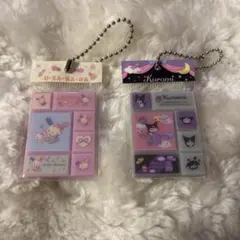 サンリオキャラクター　ガチャ　タイルシール　ミニチュアチャーム　ウサハナ クロミ