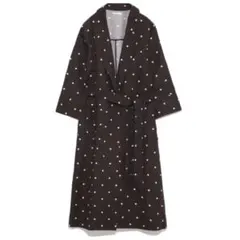 Mila Owen トレンチコート 水玉 春コート ベルト付 軽アウター リネン