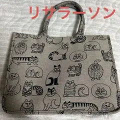 リサラーソン　トートバックジャガード織り　スケッチ猫たちのサムネイル