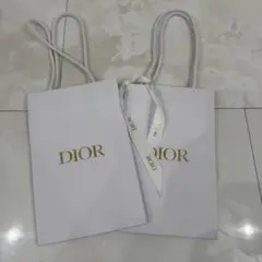 Dior ショップ袋 2枚セット ホワイト