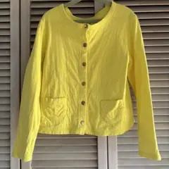 PETIT BATEAU イエロー カーディガン 8ans/128cm