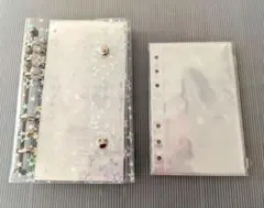 シール帳　星柄透明バインダーとリフィル10枚付き