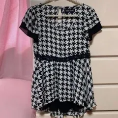 【専用】セシルマクビー　千鳥柄半袖チュニック　M
