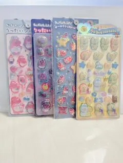 国内正規品★4点セットおぱんちゅうさぎ立体シールんぽちゃむうるちゅるポップシール