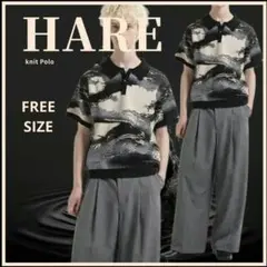 【新品】HARE ハレ アートスタイル ポロシャツ ニット 侘び　和風　禅のサムネイル