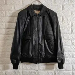 A-2 レザージャケット 牛革 リアルレザー L ブラック