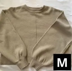 み*♥様 〇 しまむら ベージュ クルーネック ニット Mサイズ 分厚め