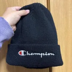 champion チャンピオン　ニット帽　ブラック