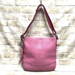 ★COACH コーチ ★レザーショルダーバッグ ★美品★ピンク★フリンジ★