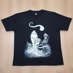 ゲゲゲの鬼太郎 Tシャツ サイズL デカロゴ 目玉おやじ キャラクター 