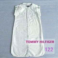【TOMMY HILFIGER】ノースリーブワンピース ホワイト 122 女の子