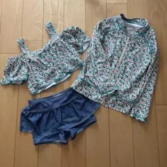 OCEAN & GROUND 花柄セパレート水着 120/110