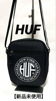 HUF【ハフ】　サコッシュ　ワンショルダーバッグ　ブラック